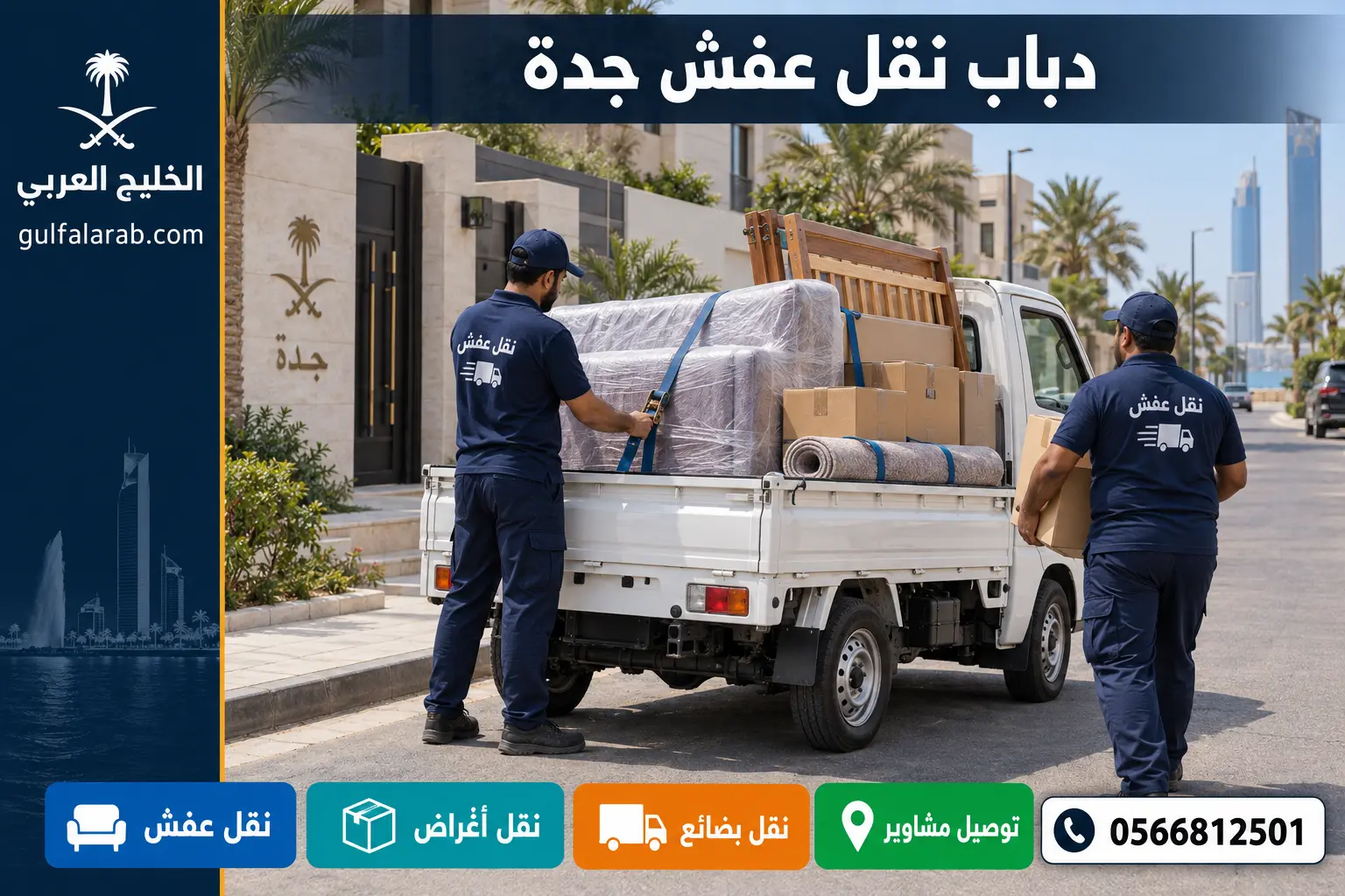دباب نقل عفش جدة مجهز لنقل الأثاث والأغراض داخل المدينة