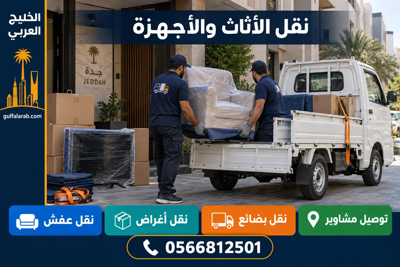 تحميل أثاث وأجهزة في دباب نقل عفش بجدة