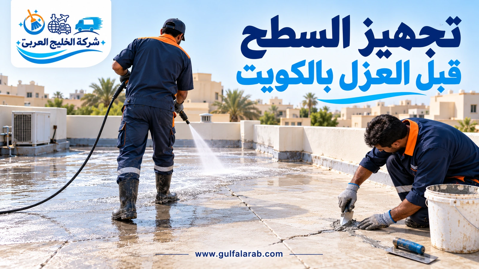 تجهيز السطح قبل العزل بالكويت