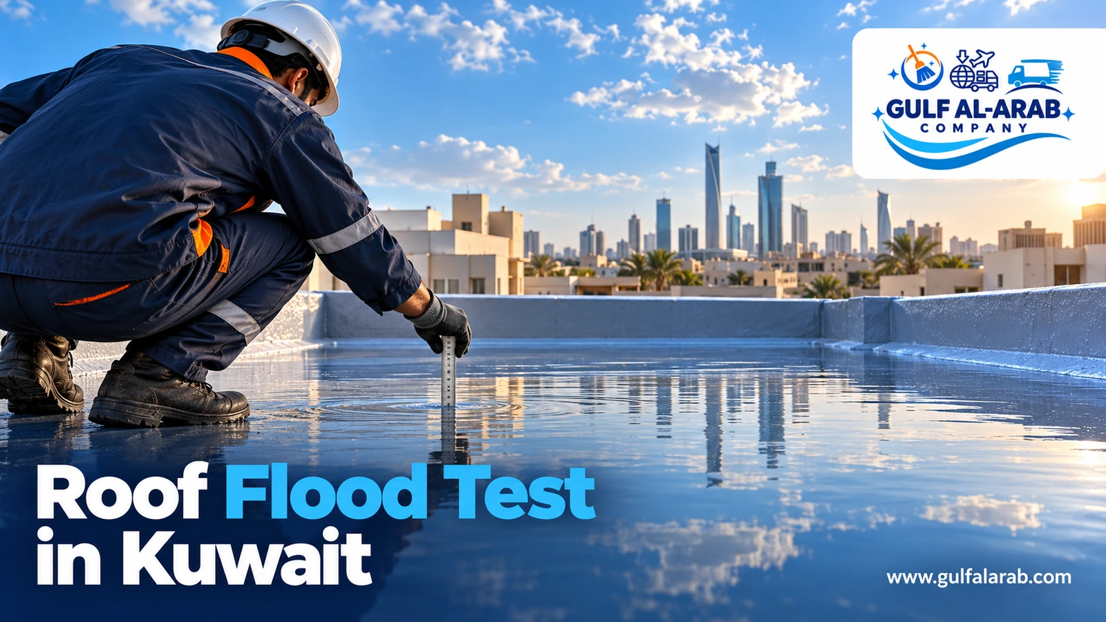 Roof flood test in Kuwait