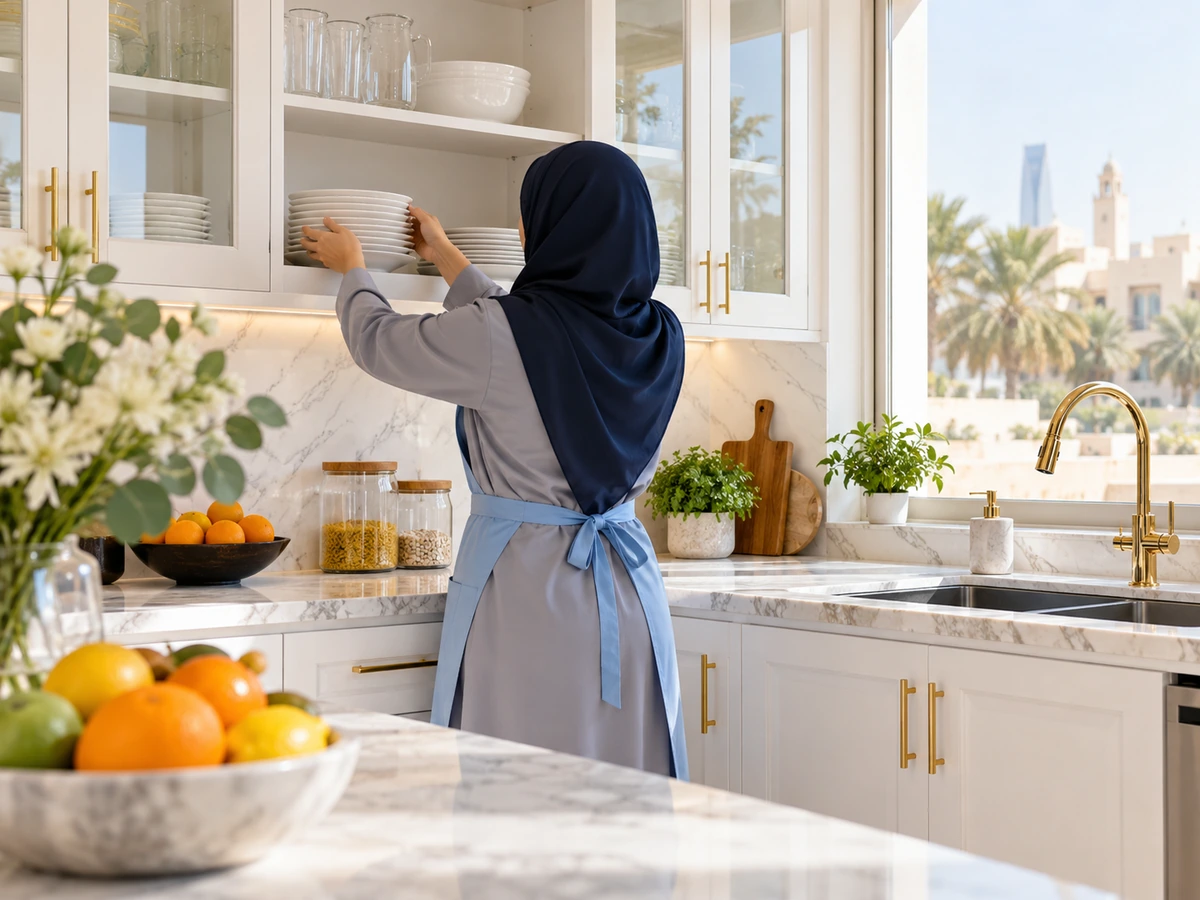 المطبخ والحمامات