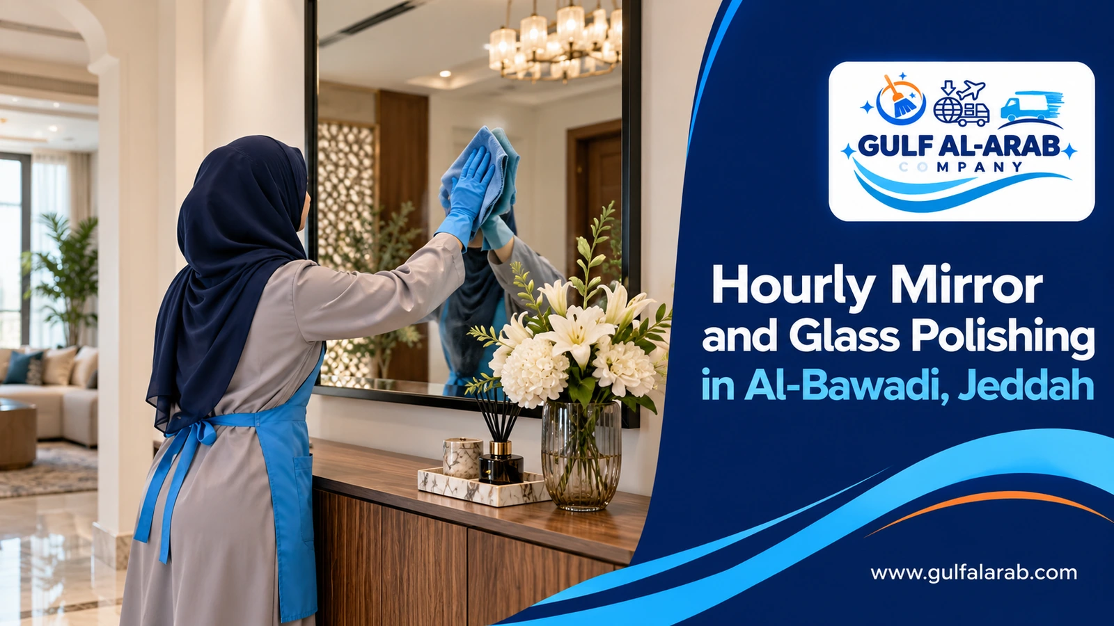 Hourly Mirror and Glass Polishing in Al-Bawadi, Jeddah