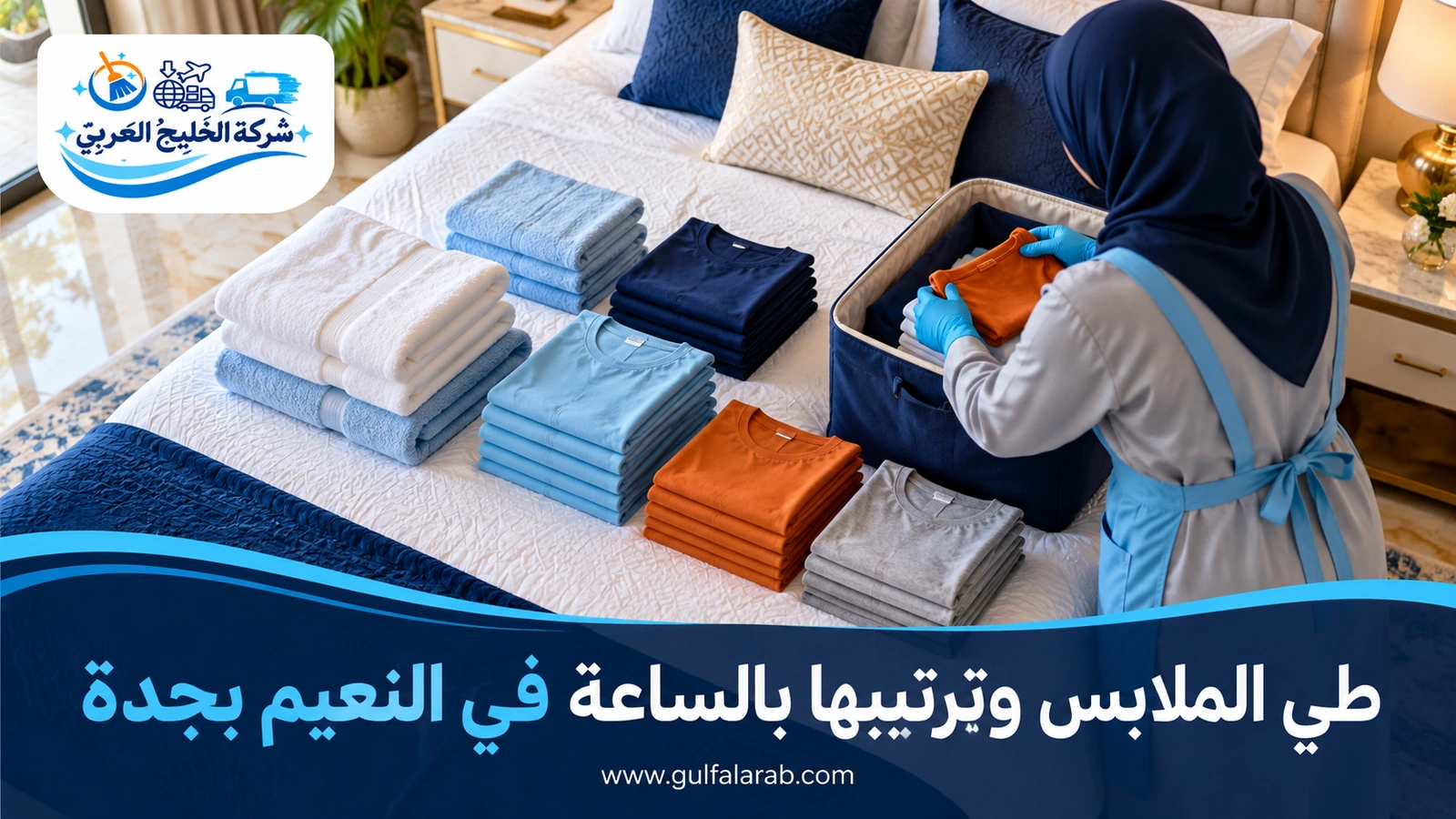طي الملابس وترتيبها بالساعة في النعيم بجدة