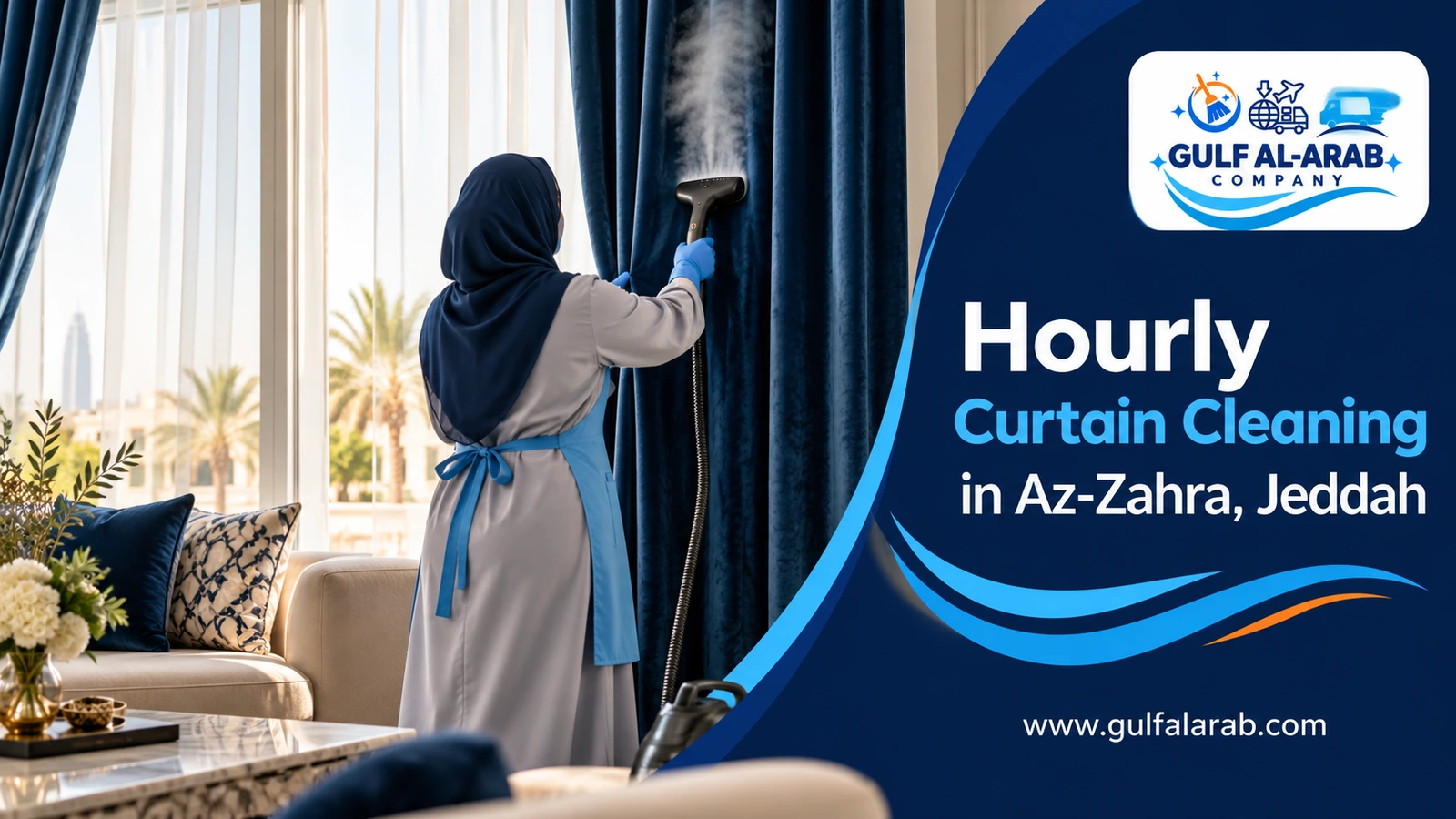 Hourly Curtain Cleaning in Az-Zahra, Jeddah