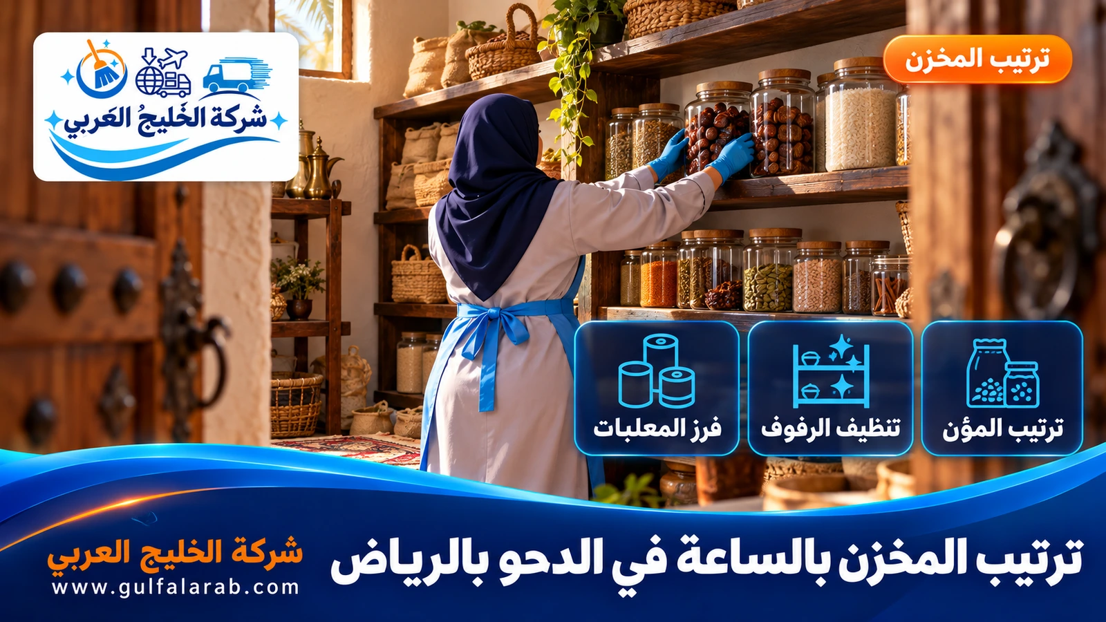 ترتيب المخزن بالساعة في الدحو بالرياض
