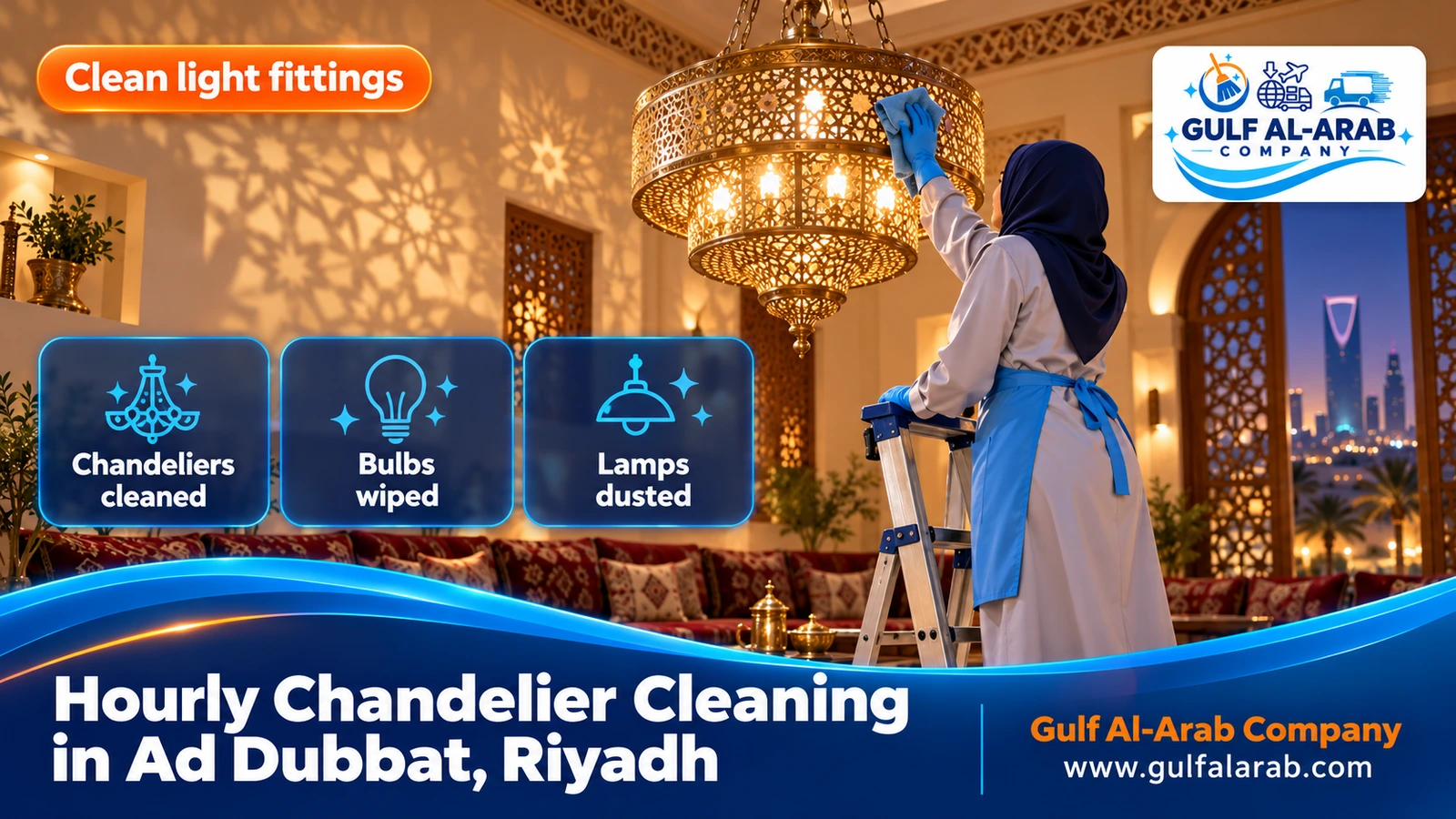 Hourly Chandelier Cleaning in Ad Dubbat, Riyadh