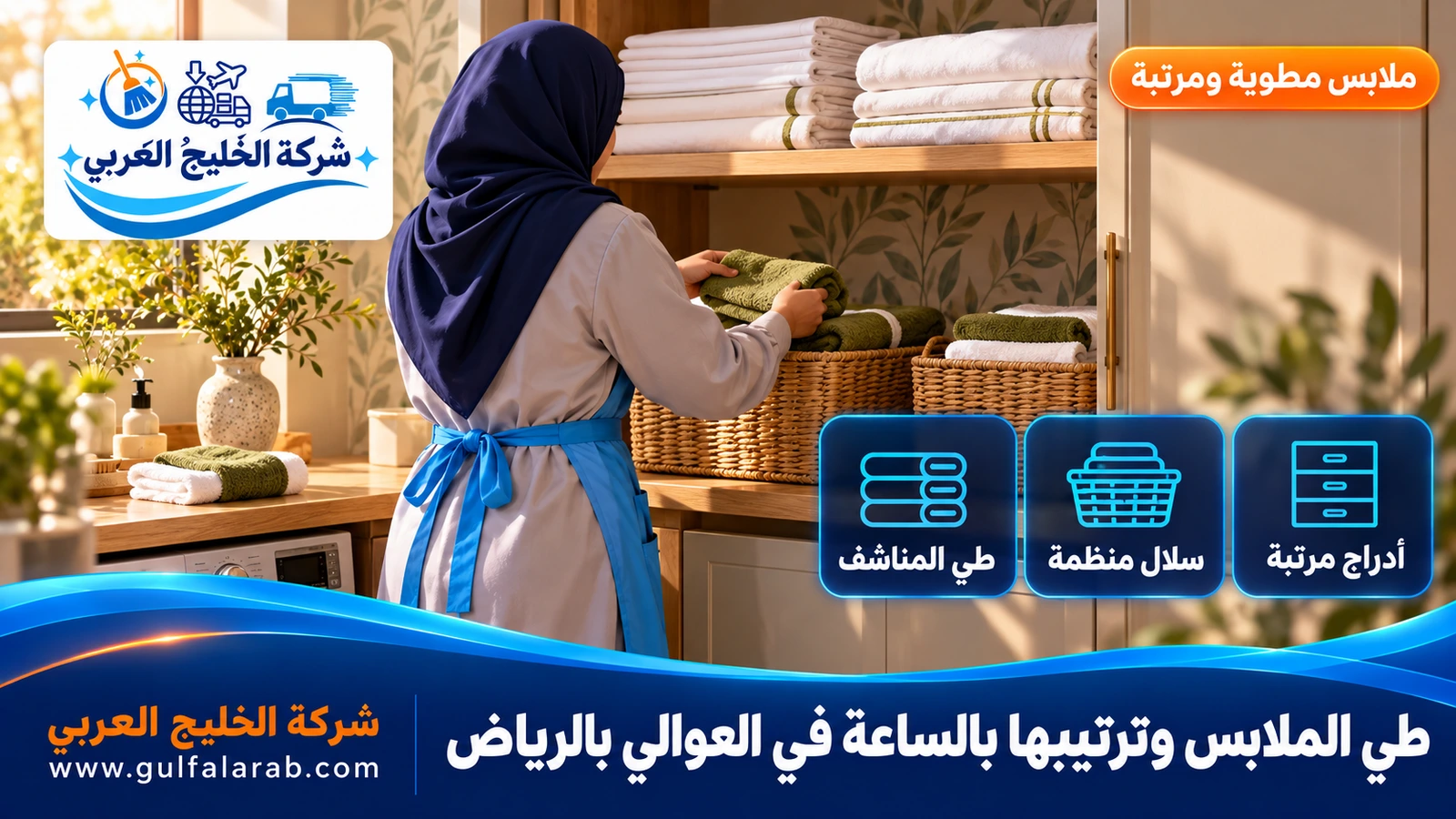 طي الملابس وترتيبها بالساعة في العوالي بالرياض
