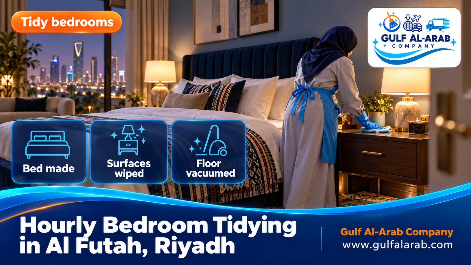 Hourly Bedroom Tidying in Al Futah, Riyadh