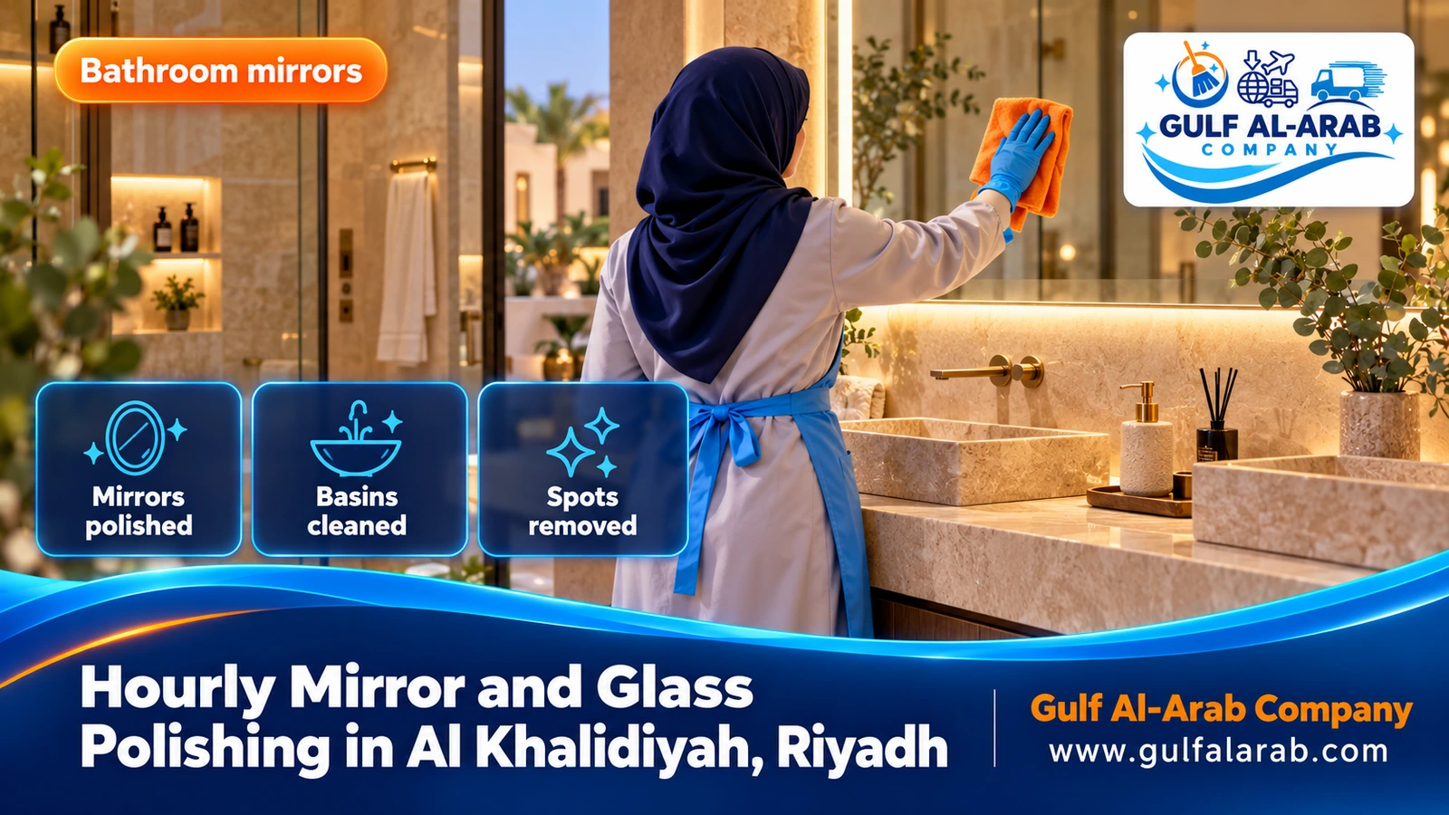 Hourly Mirror and Glass Polishing in Al Khalidiyah, Riyadh