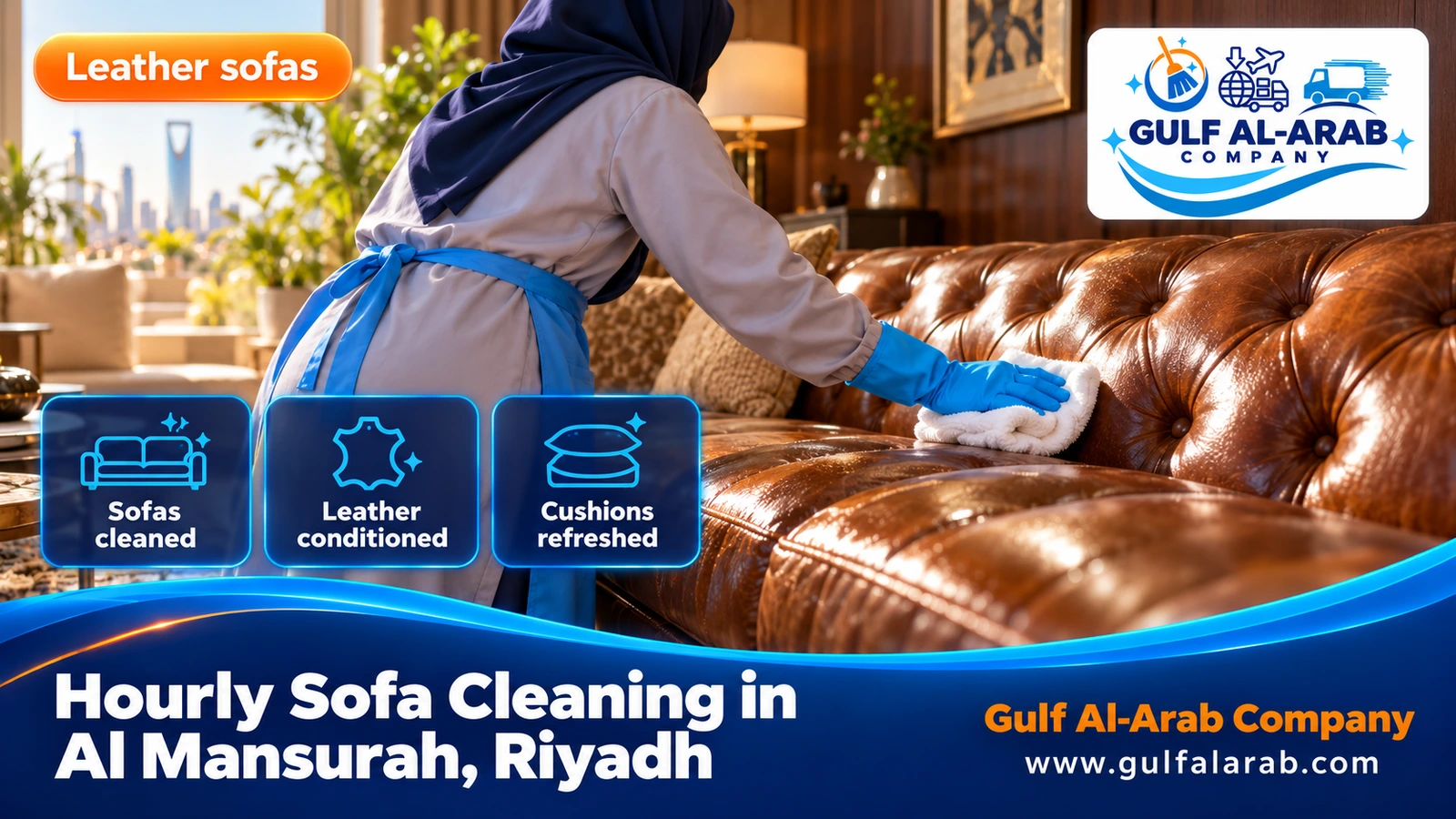 Hourly Sofa Cleaning in Al Mansurah, Riyadh