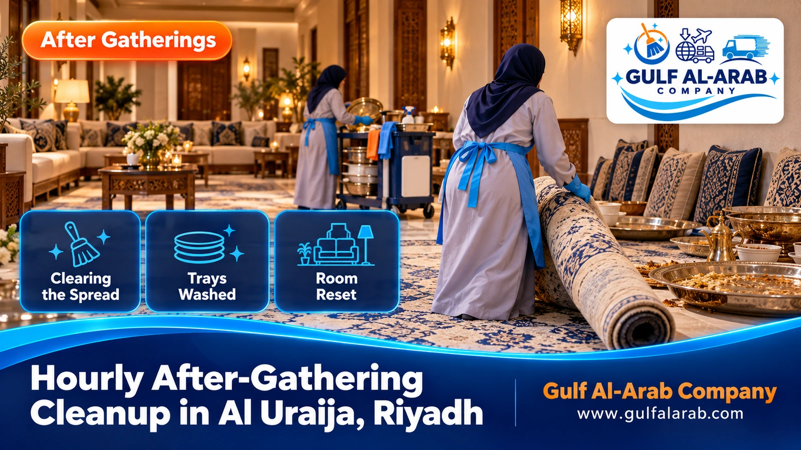 Hourly After-Gathering Cleanup in Al Uraija, Riyadh