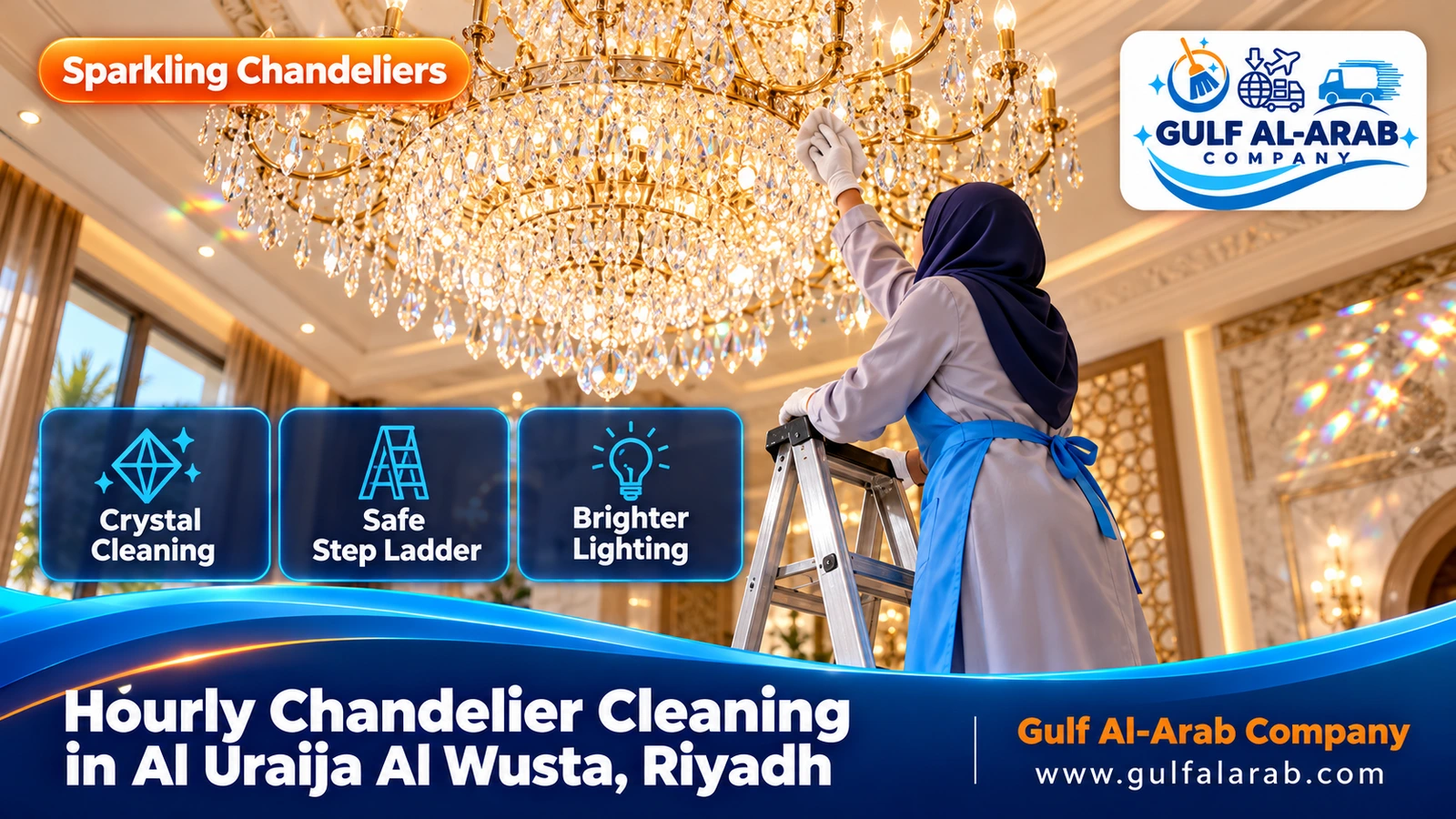 Hourly Chandelier Cleaning in Al Uraija Al Wusta, Riyadh