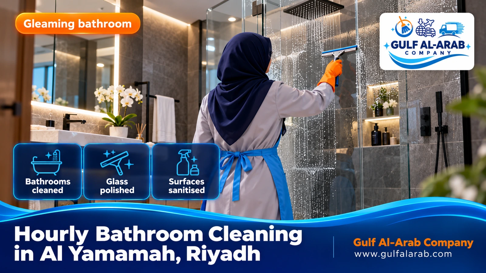 Hourly Bathroom Cleaning in Al Yamamah, Riyadh
