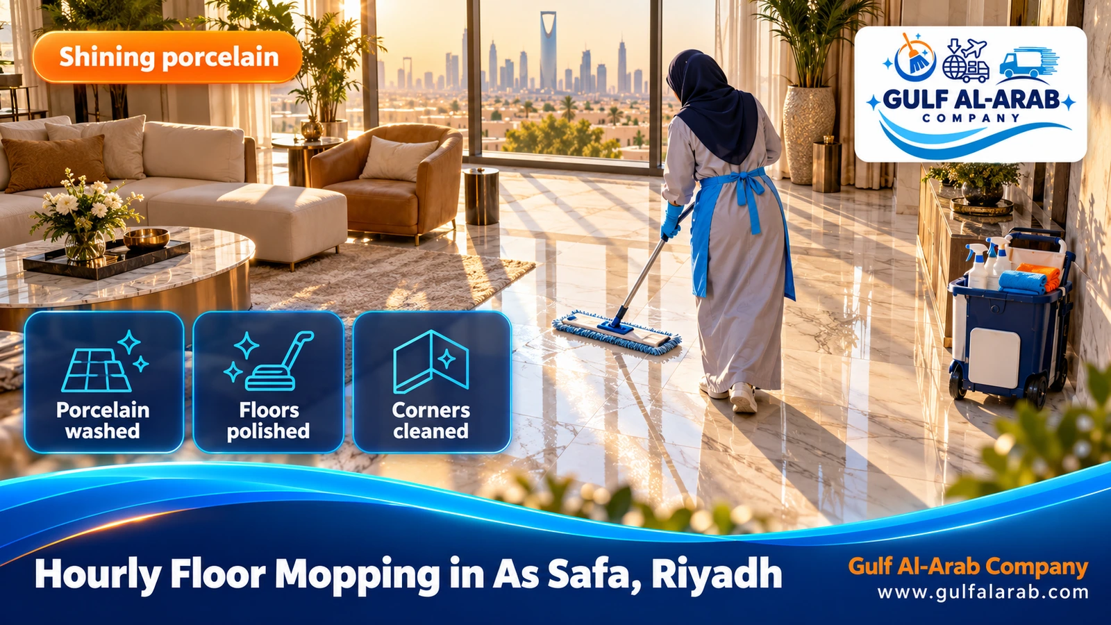 Hourly Floor Mopping in As Safa, Riyadh