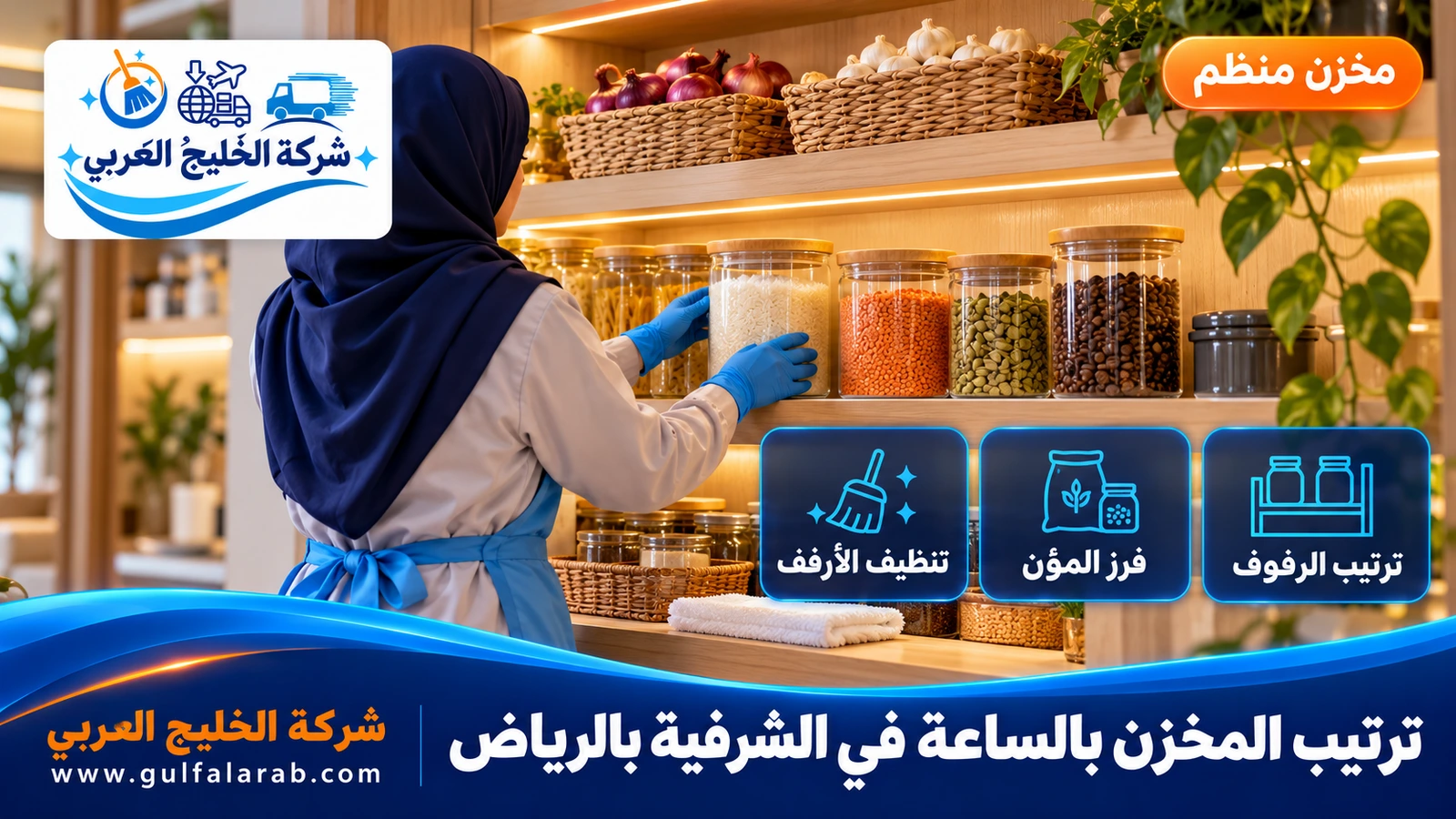 ترتيب المخزن بالساعة في الشرفية بالرياض