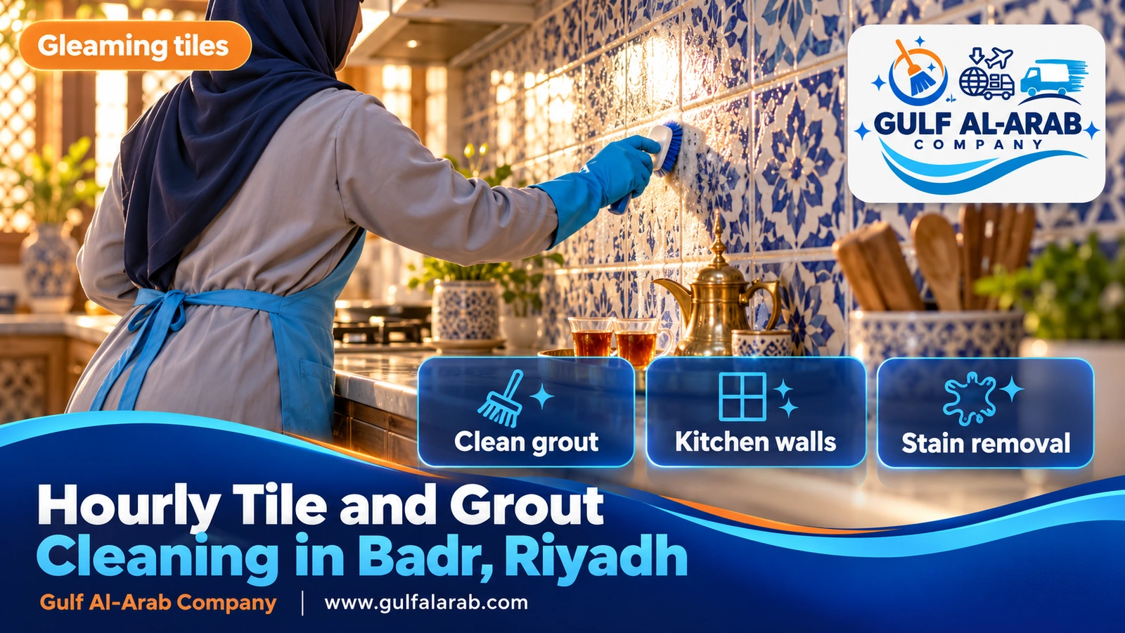 Hourly Tile and Grout Cleaning in Badr, Riyadh