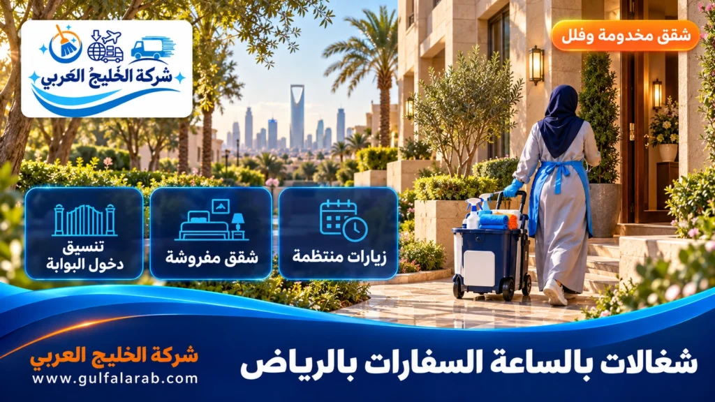 شغالات بالساعة السفارات بالرياض