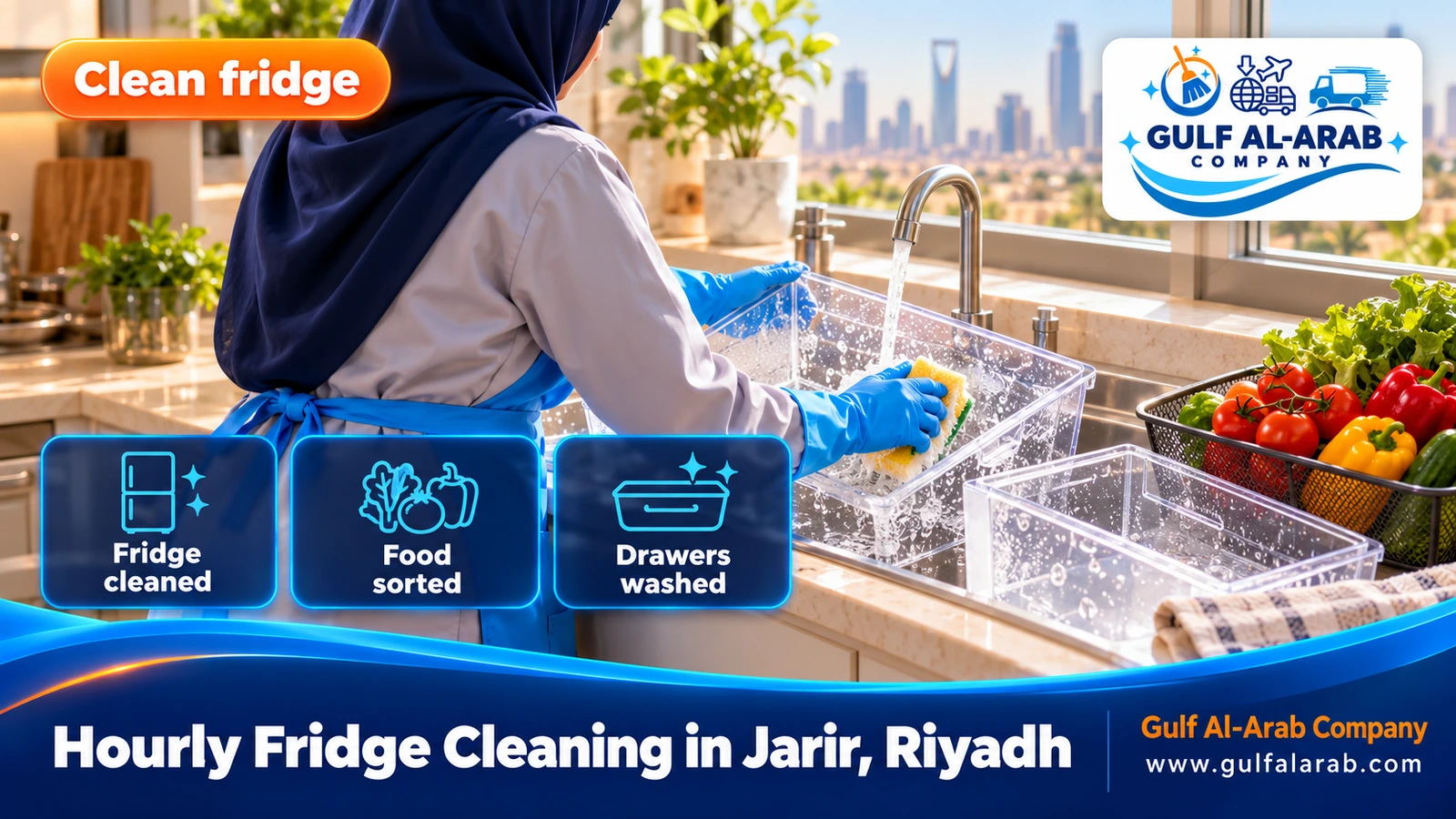 Hourly Fridge Cleaning in Jarir, Riyadh