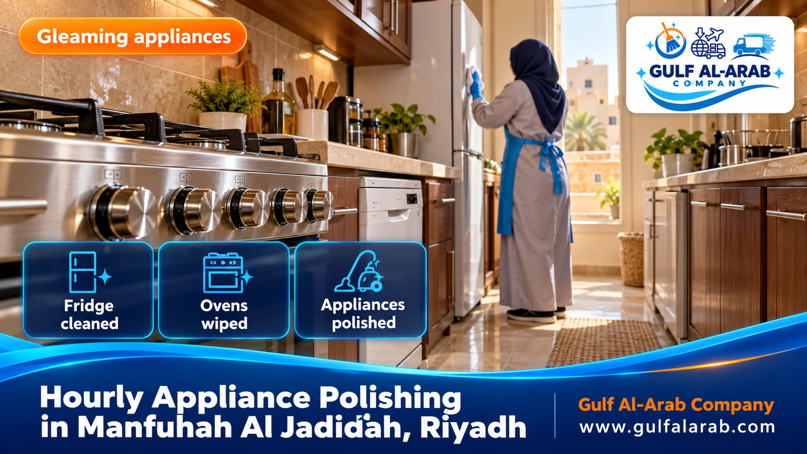 Hourly Appliance Polishing in Manfuhah Al Jadidah, Riyadh