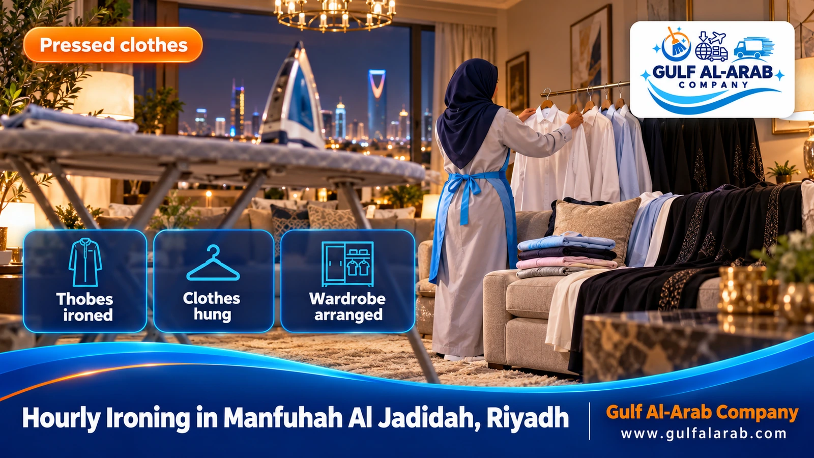 Hourly Ironing in Manfuhah Al Jadidah, Riyadh