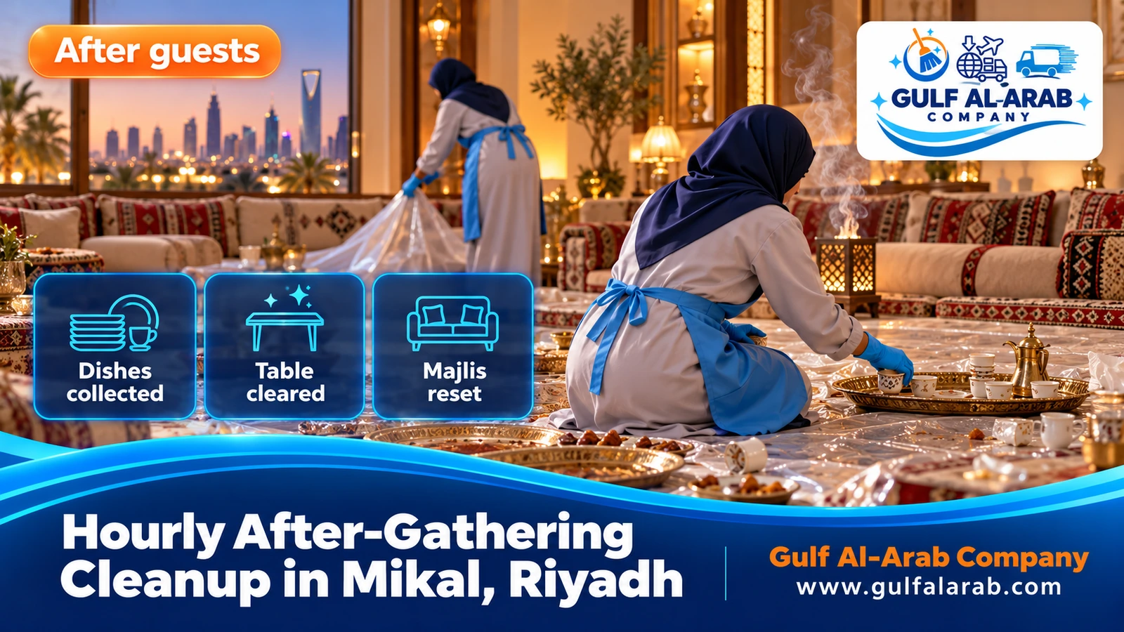 Hourly After-Gathering Cleanup in Mikal, Riyadh