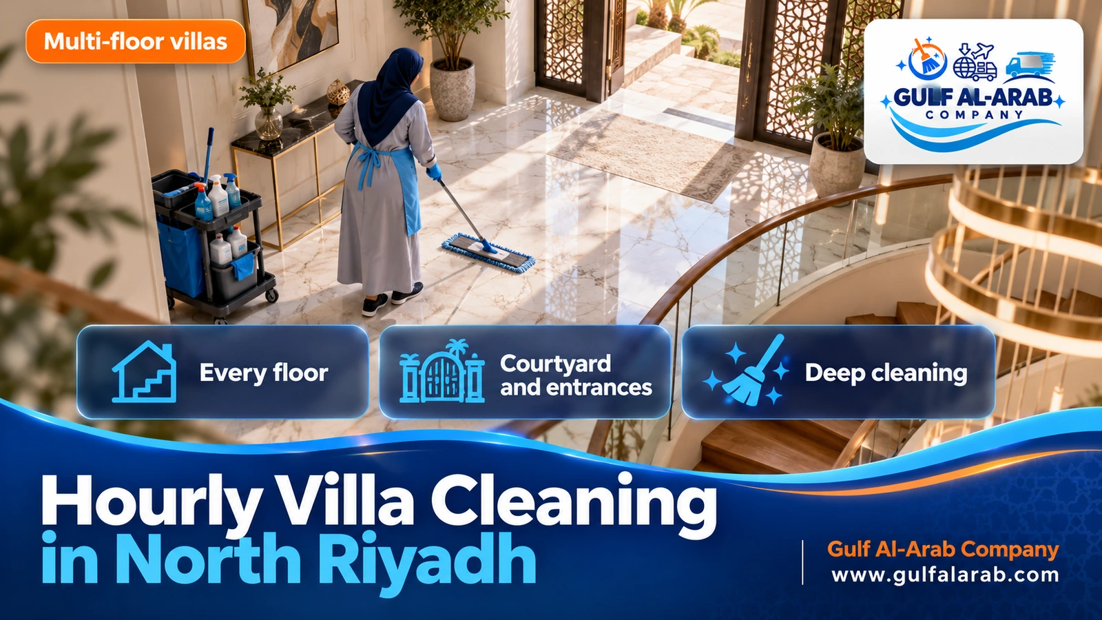 Hourly Villa Cleaning in North Riyadh