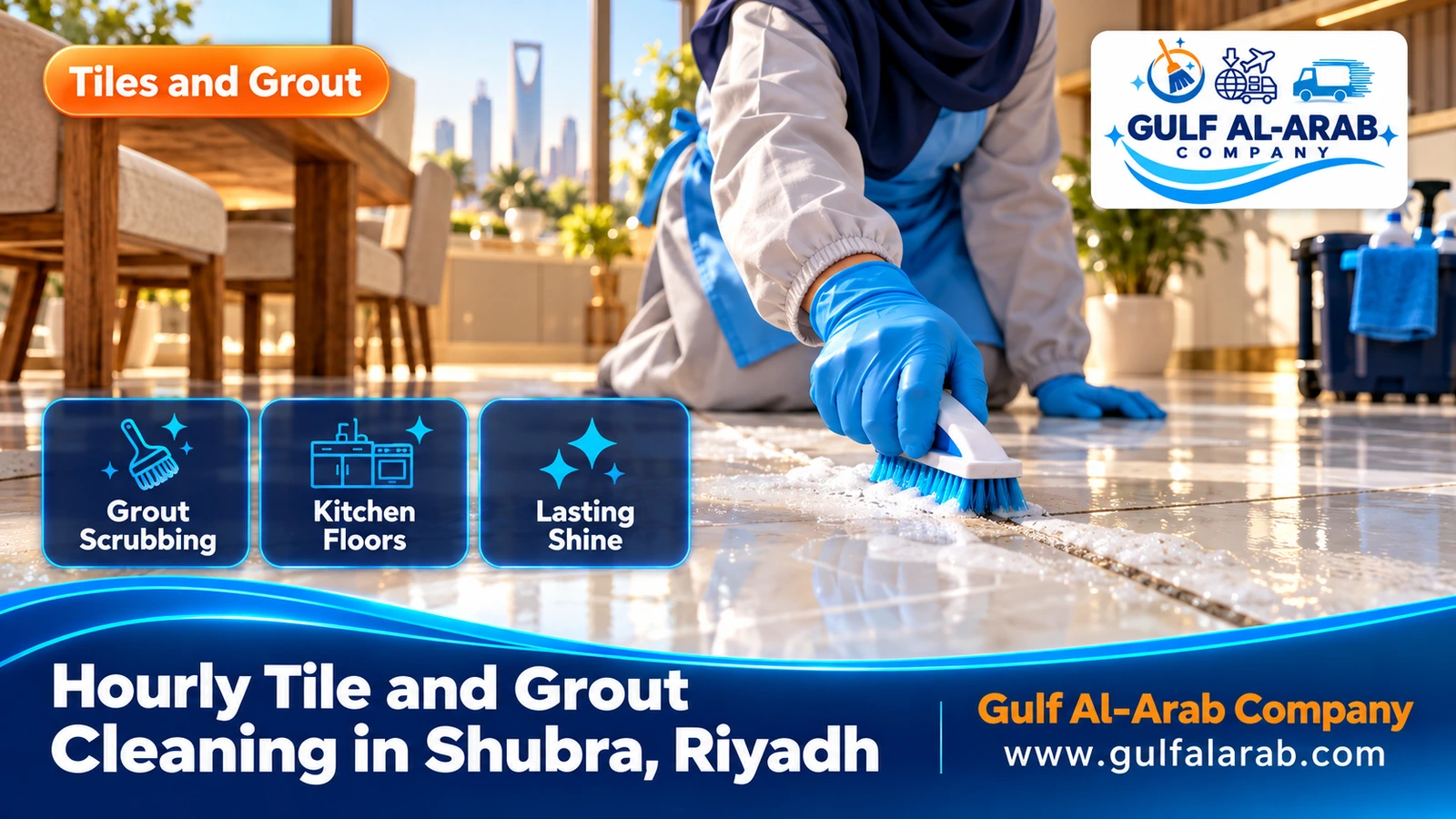 Hourly Tile and Grout Cleaning in Shubra, Riyadh