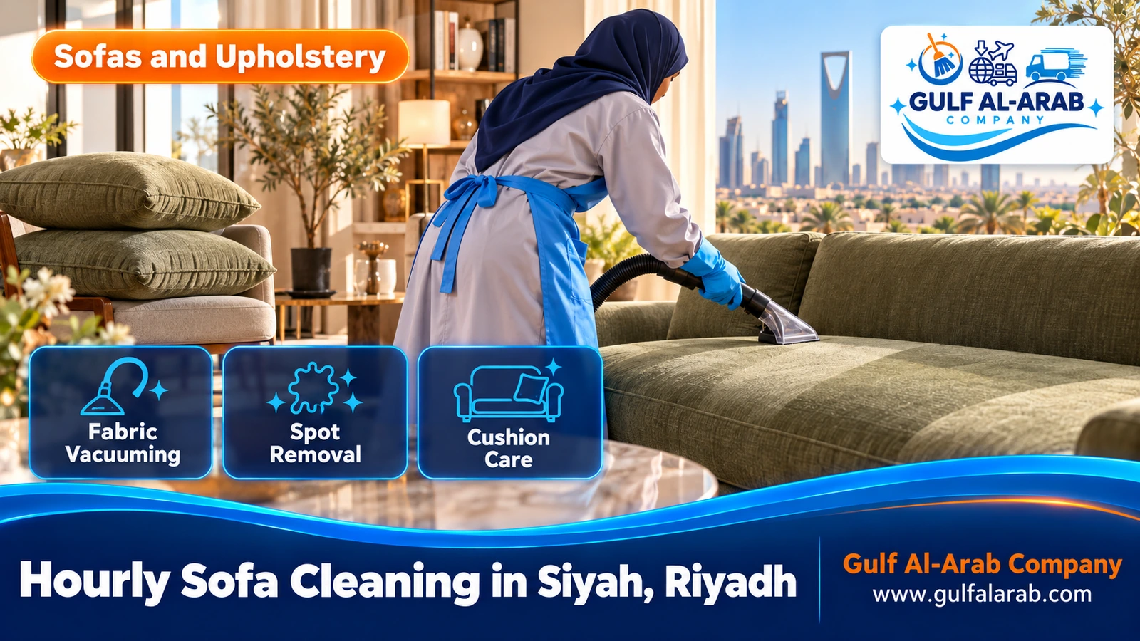 Hourly Sofa Cleaning in Siyah, Riyadh