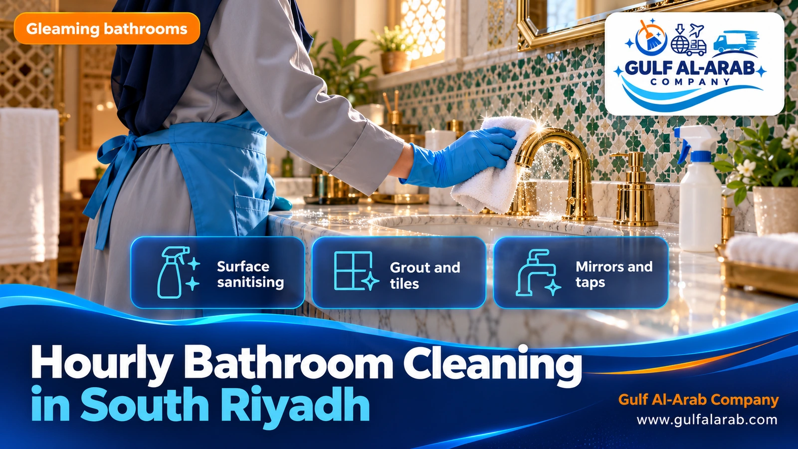 Hourly Bathroom Cleaning in South Riyadh