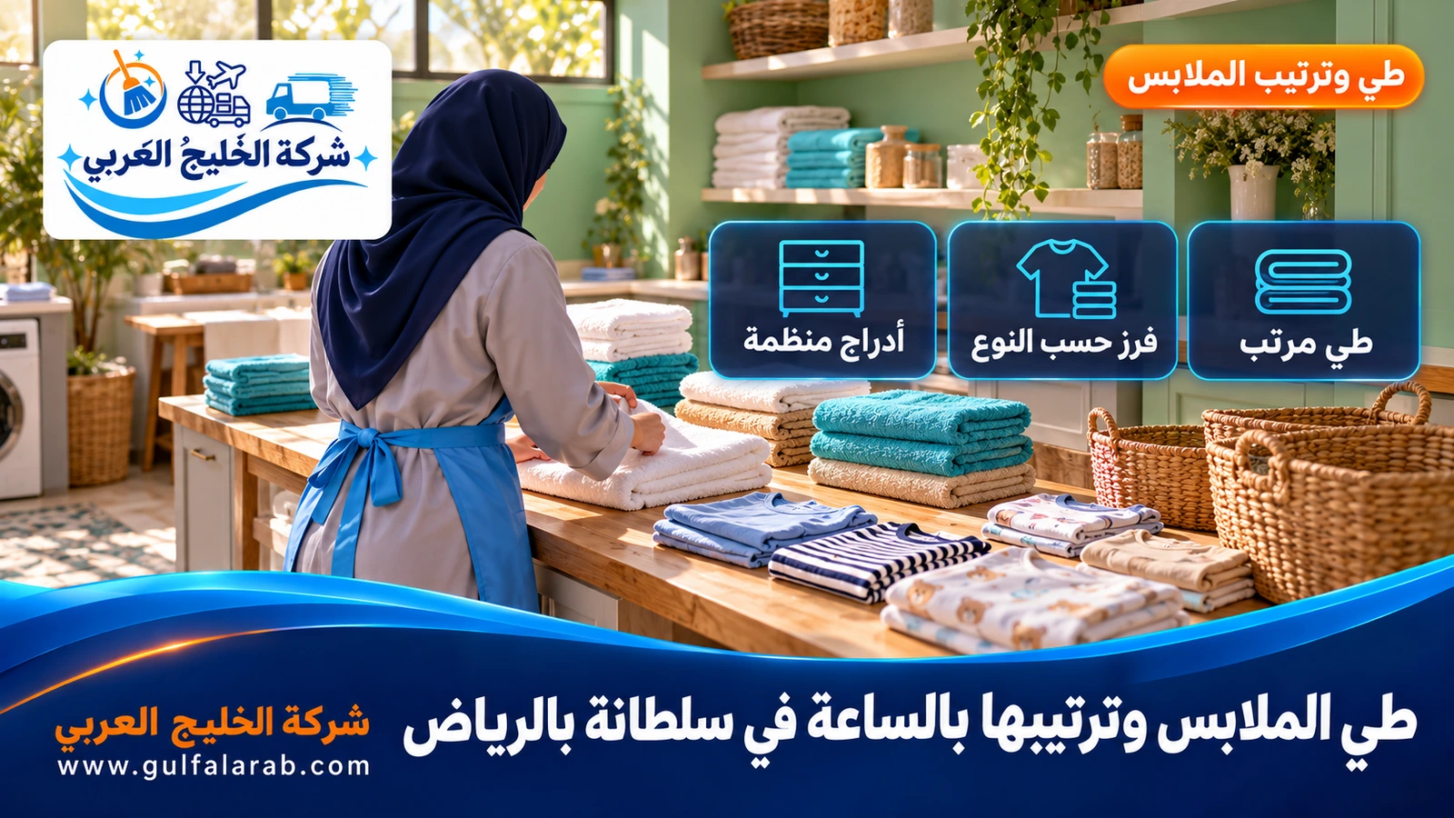 طي الملابس وترتيبها بالساعة في سلطانة بالرياض