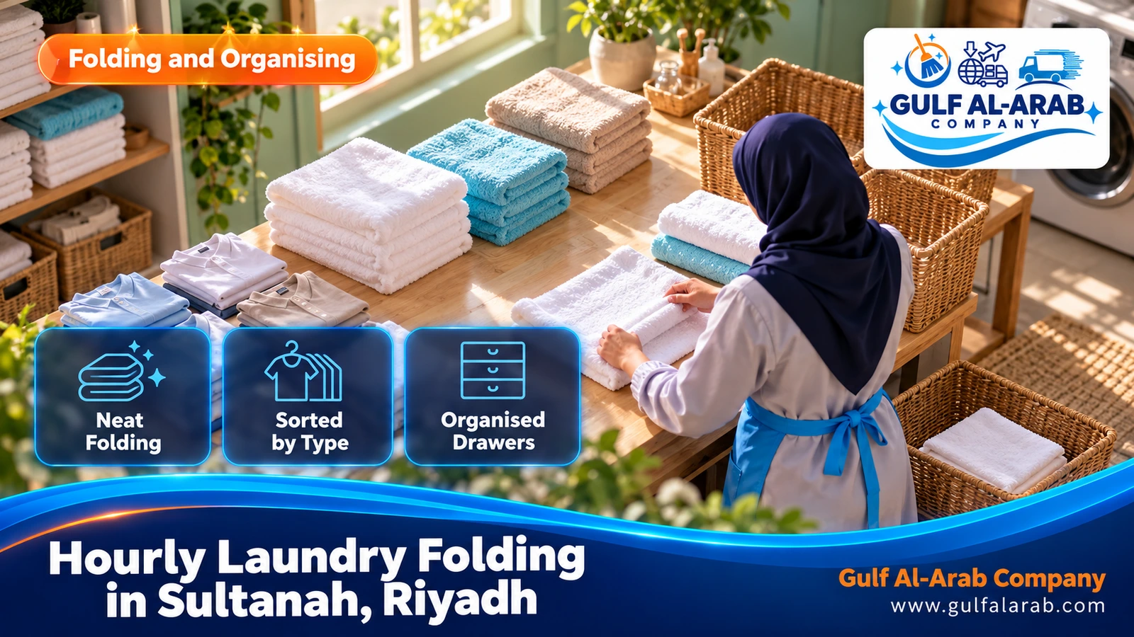Hourly Laundry Folding in Sultanah, Riyadh