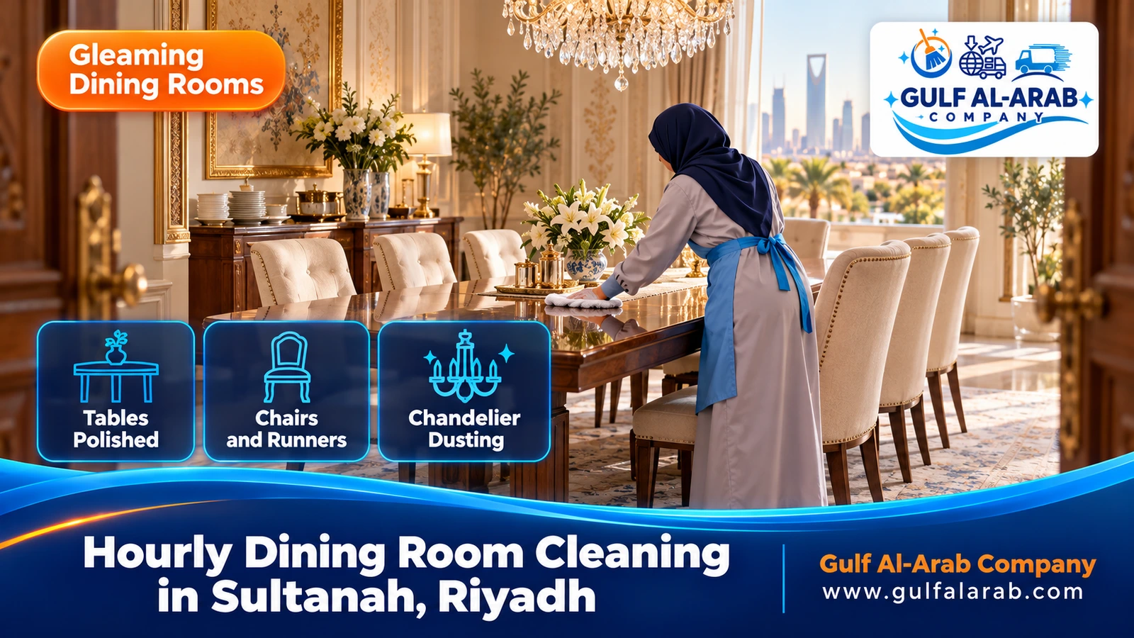 Hourly Dining Room Cleaning in Sultanah, Riyadh