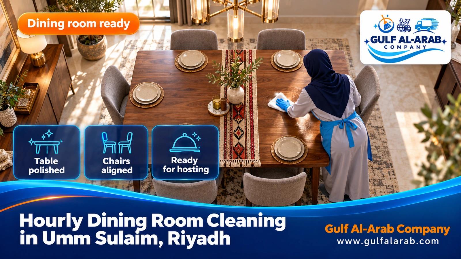 Hourly Dining Room Cleaning in Umm Sulaim, Riyadh