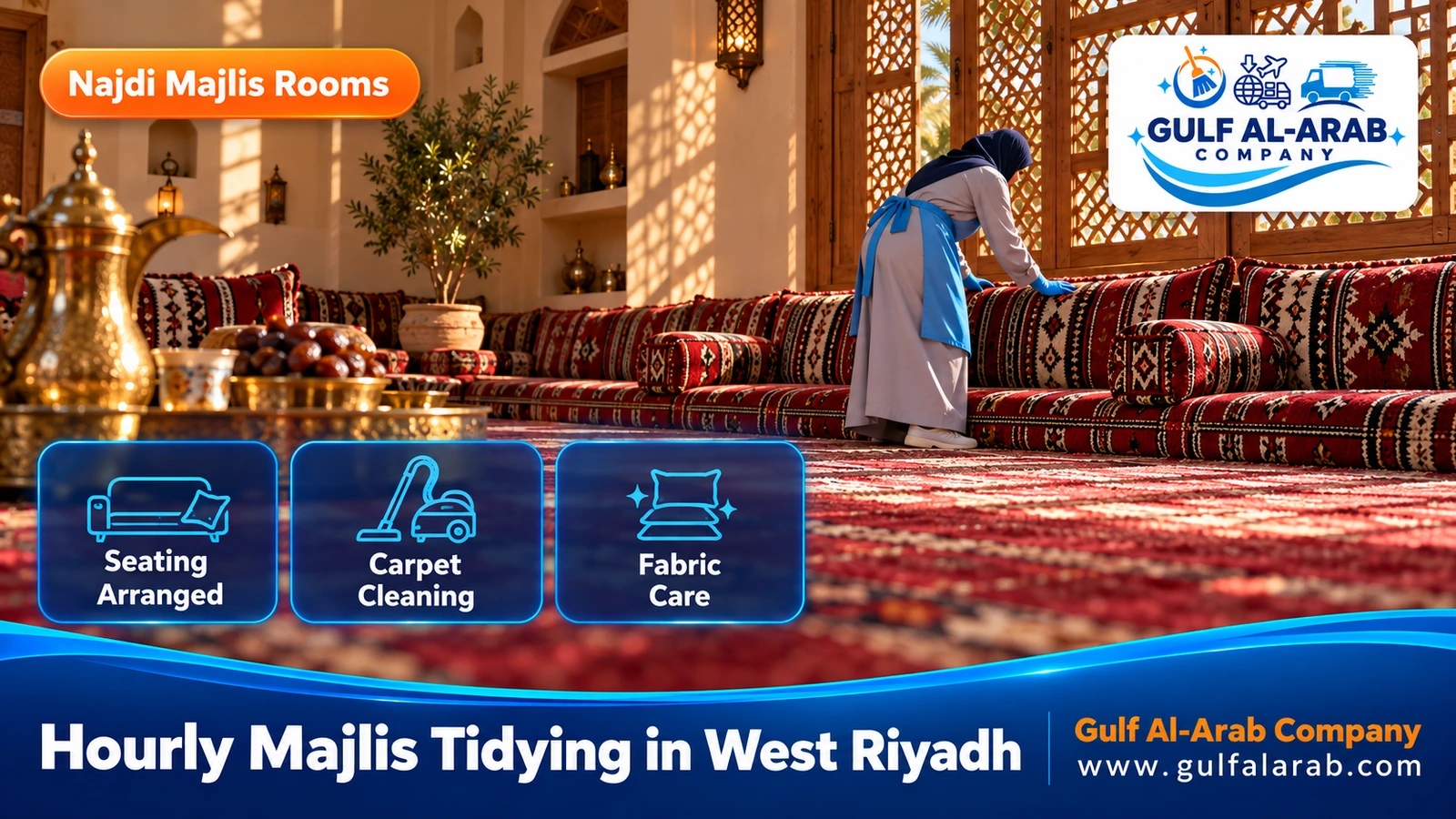 Hourly Majlis Tidying in West Riyadh