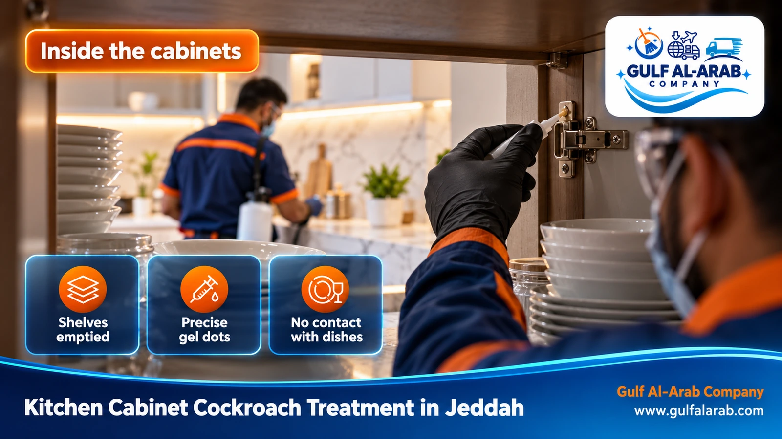 Kitchen Cabinet Cockroach Treatment in Jeddah