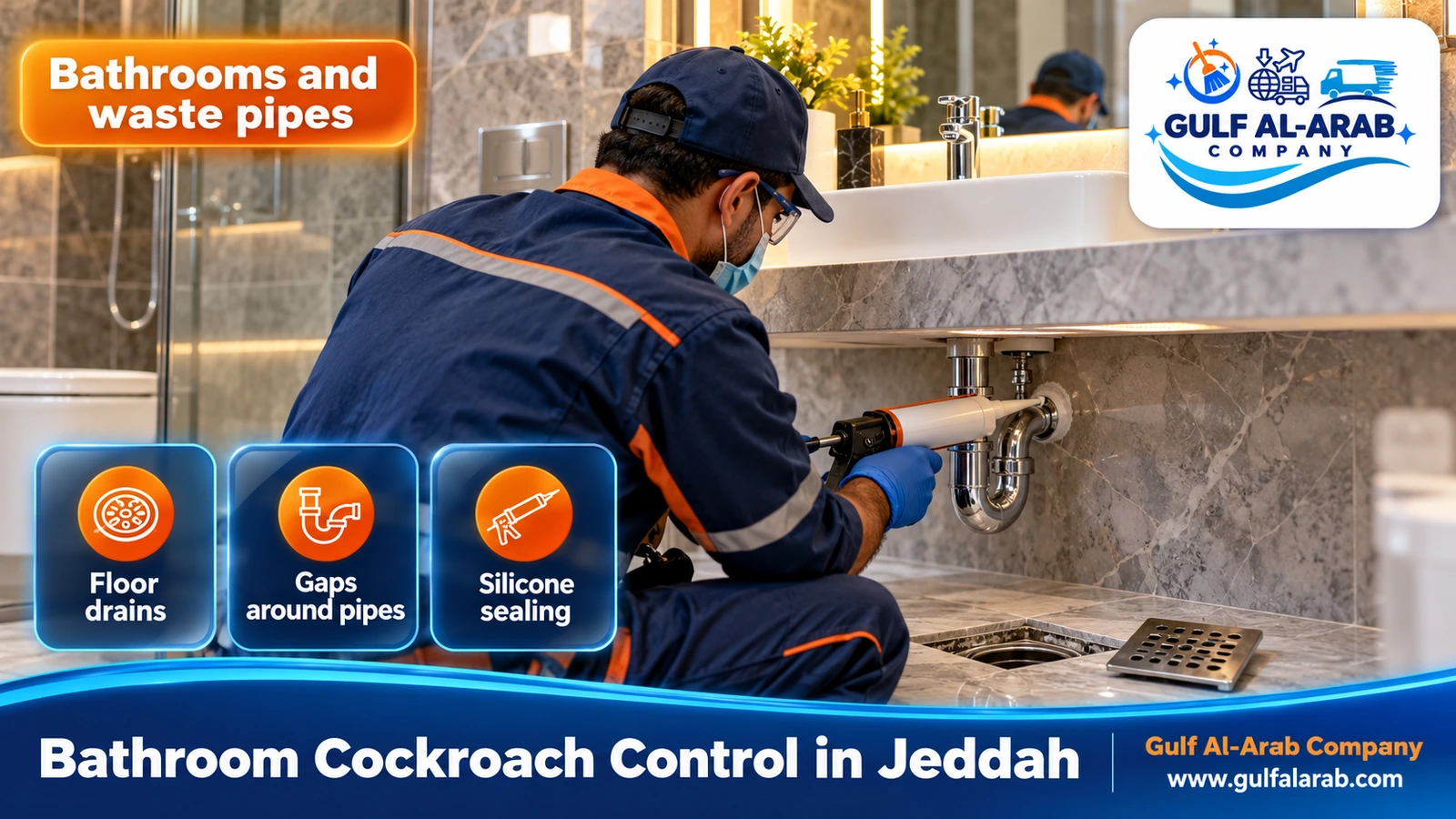 Bathroom Cockroach Control in Jeddah