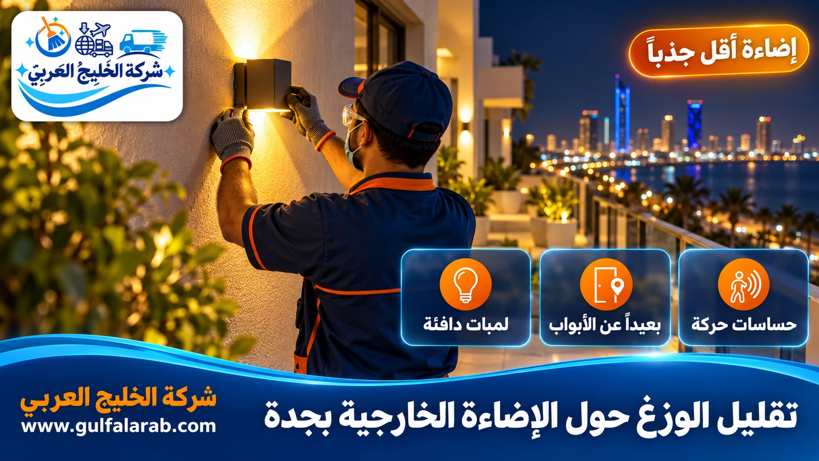 تقليل الوزغ حول الإضاءة الخارجية بجدة