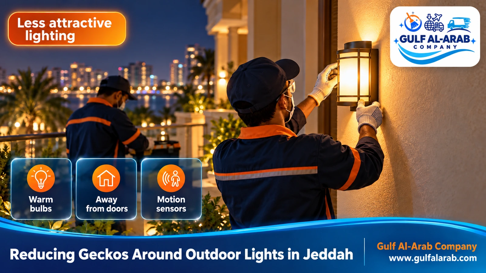 Reducing Geckos Around Outdoor Lights in Jeddah