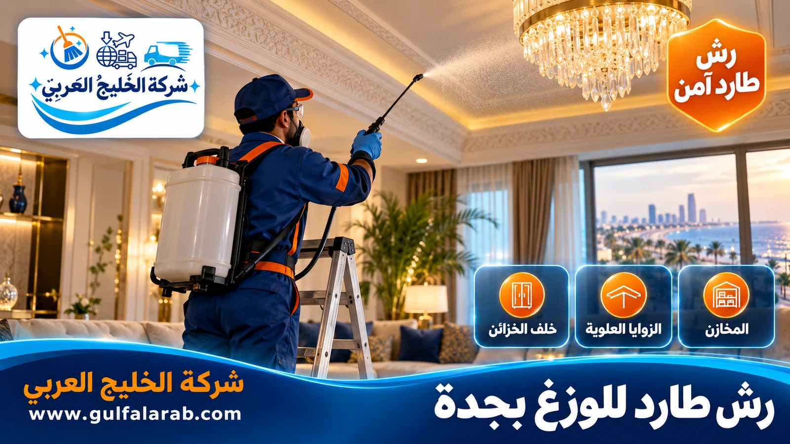 رش طارد للوزغ بجدة