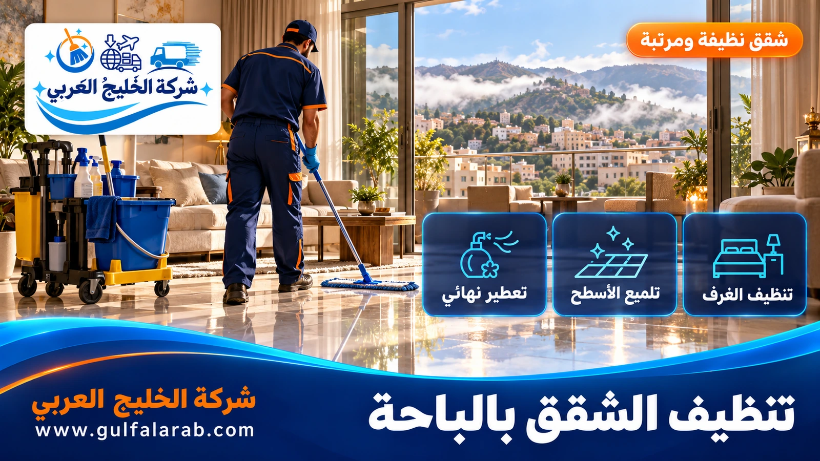 تنظيف الشقق بالباحة