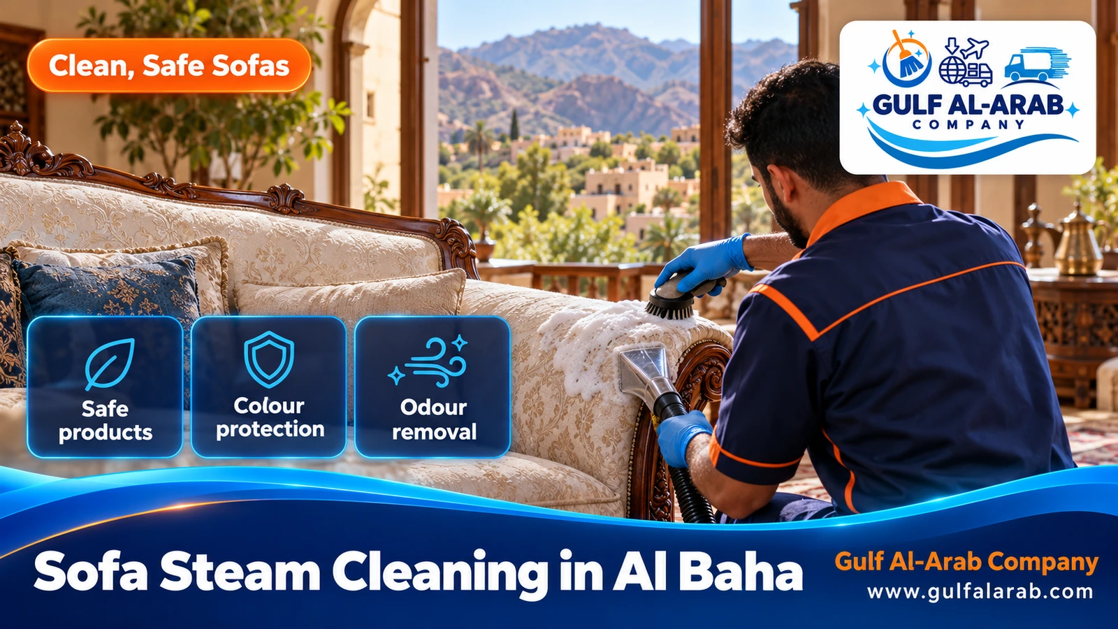 Sofa Steam Cleaning in Al Baha