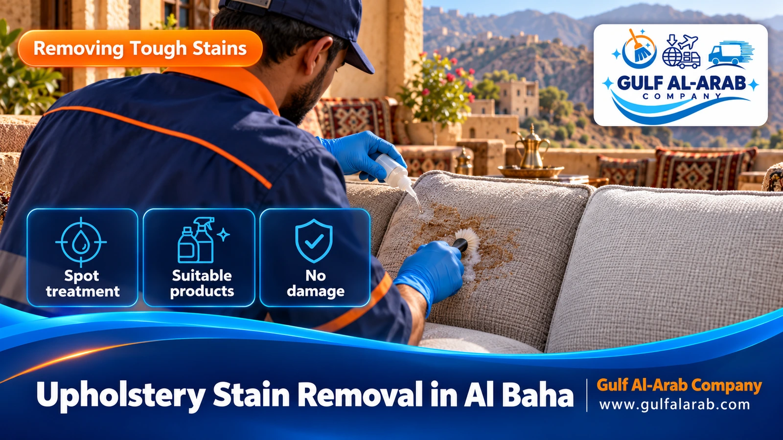 Upholstery Stain Removal in Al Baha