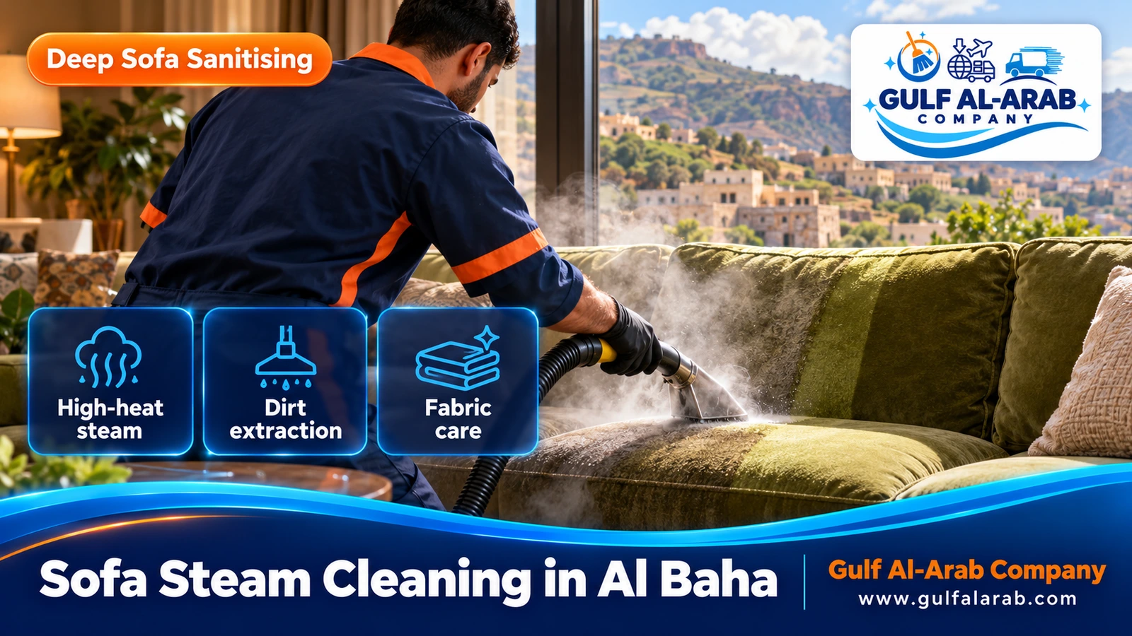 Sofa Steam Cleaning in Al Baha