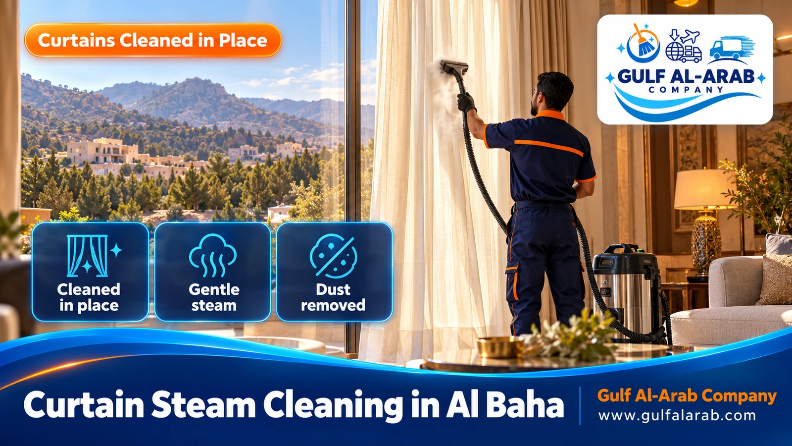 Curtain Steam Cleaning in Al Baha