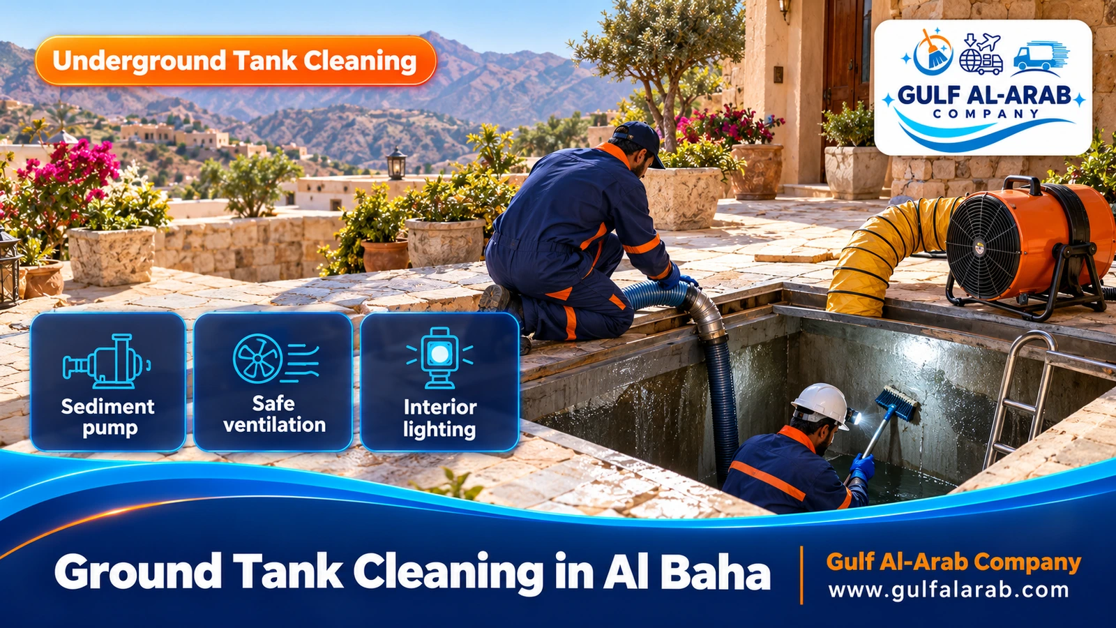 Ground Tank Cleaning in Al Baha