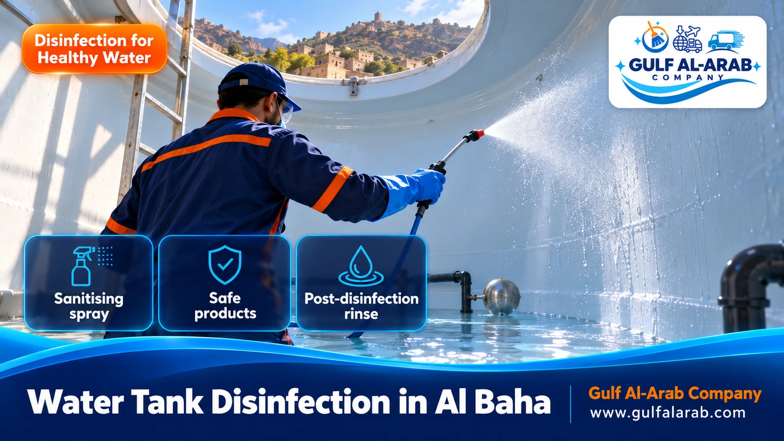 Water Tank Disinfection in Al Baha