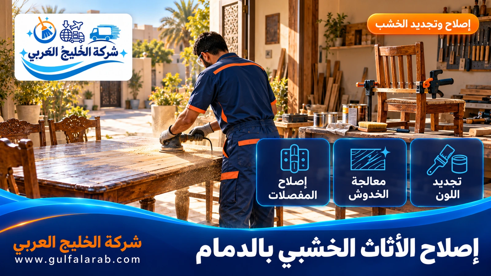 إصلاح الأثاث الخشبي بالدمام
