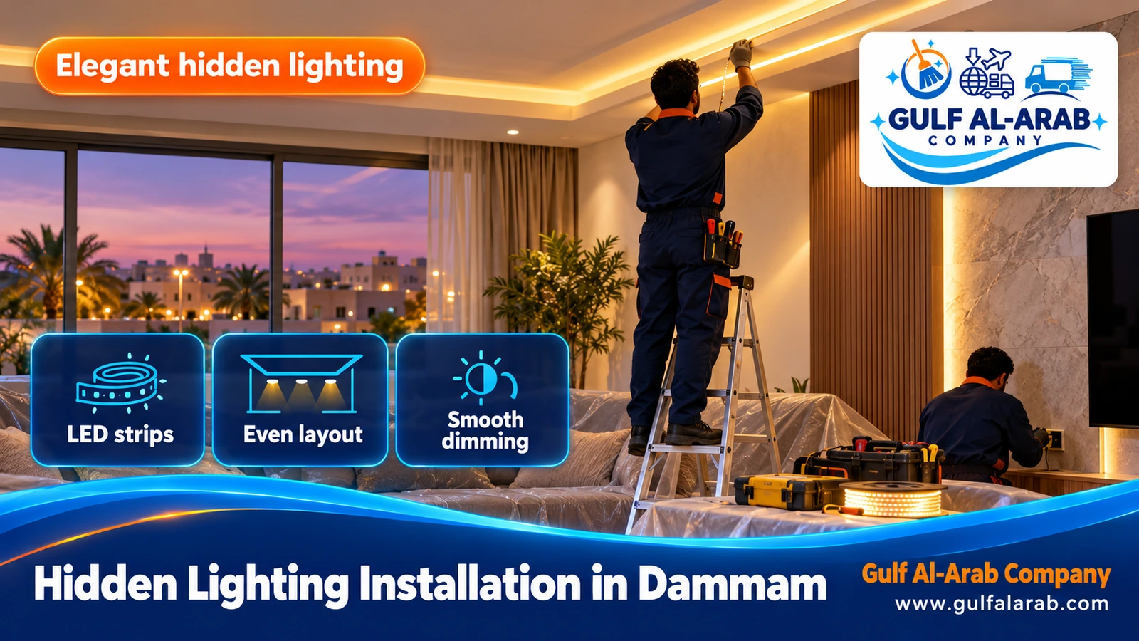 Hidden Lighting Installation in Dammam