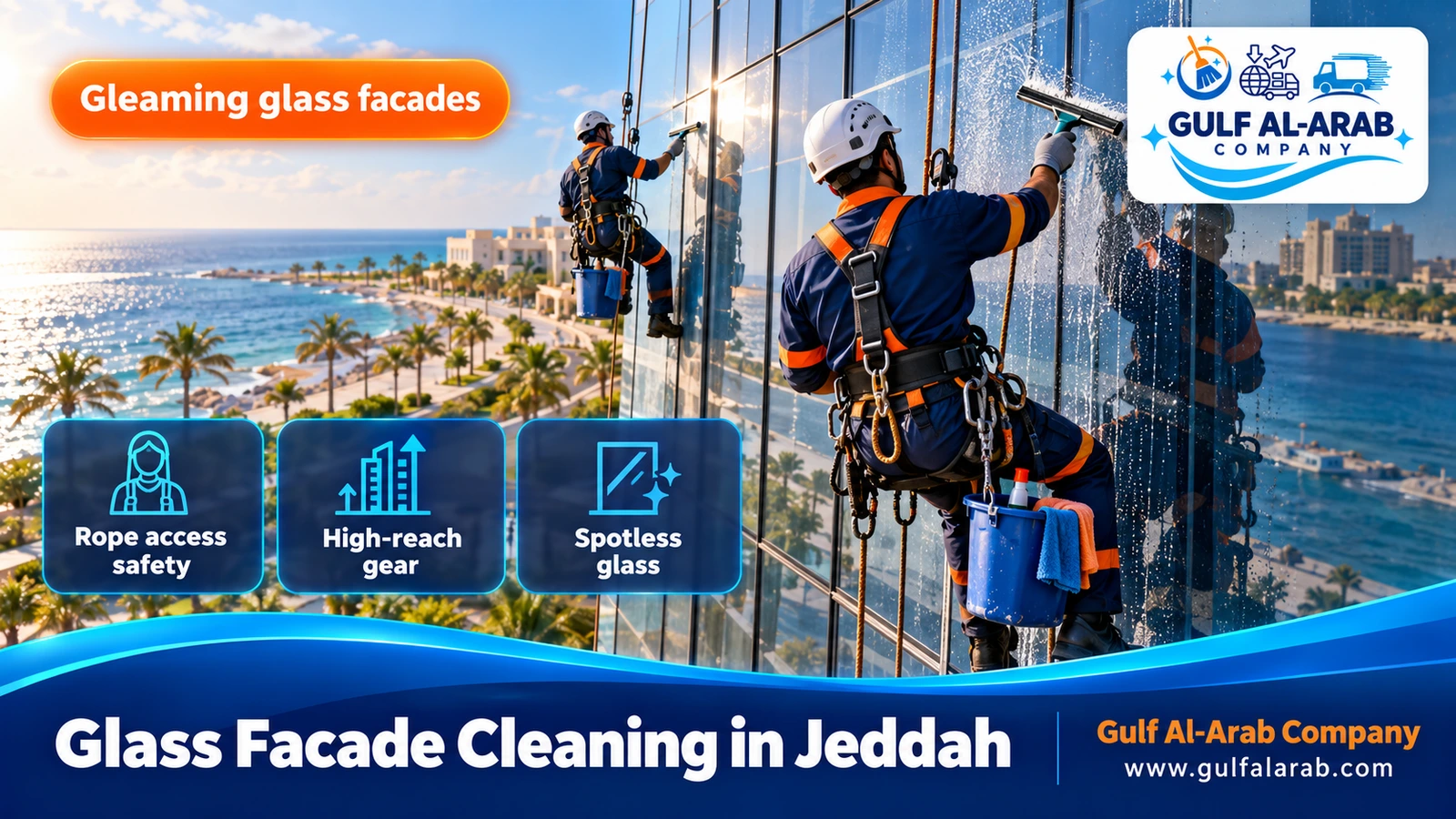 Glass Facade Cleaning in Jeddah