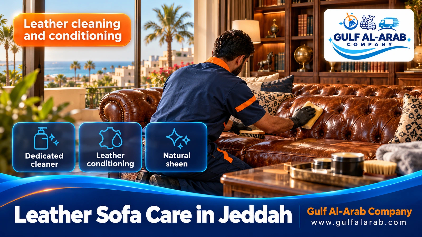 Leather Sofa Care in Jeddah